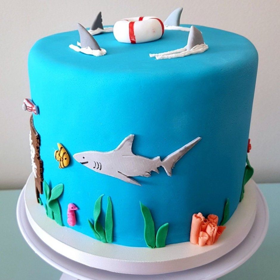 Торт с морскими животными
