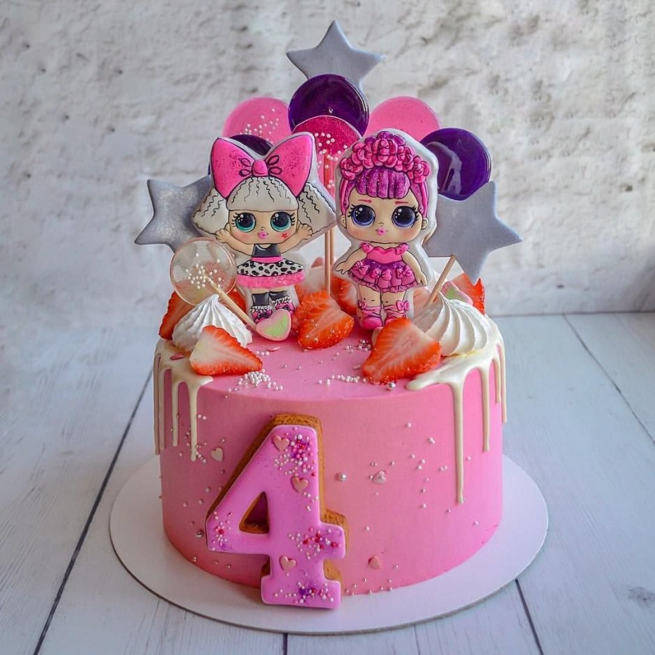 Торт кукла ЛОЛ для девочки 4 года