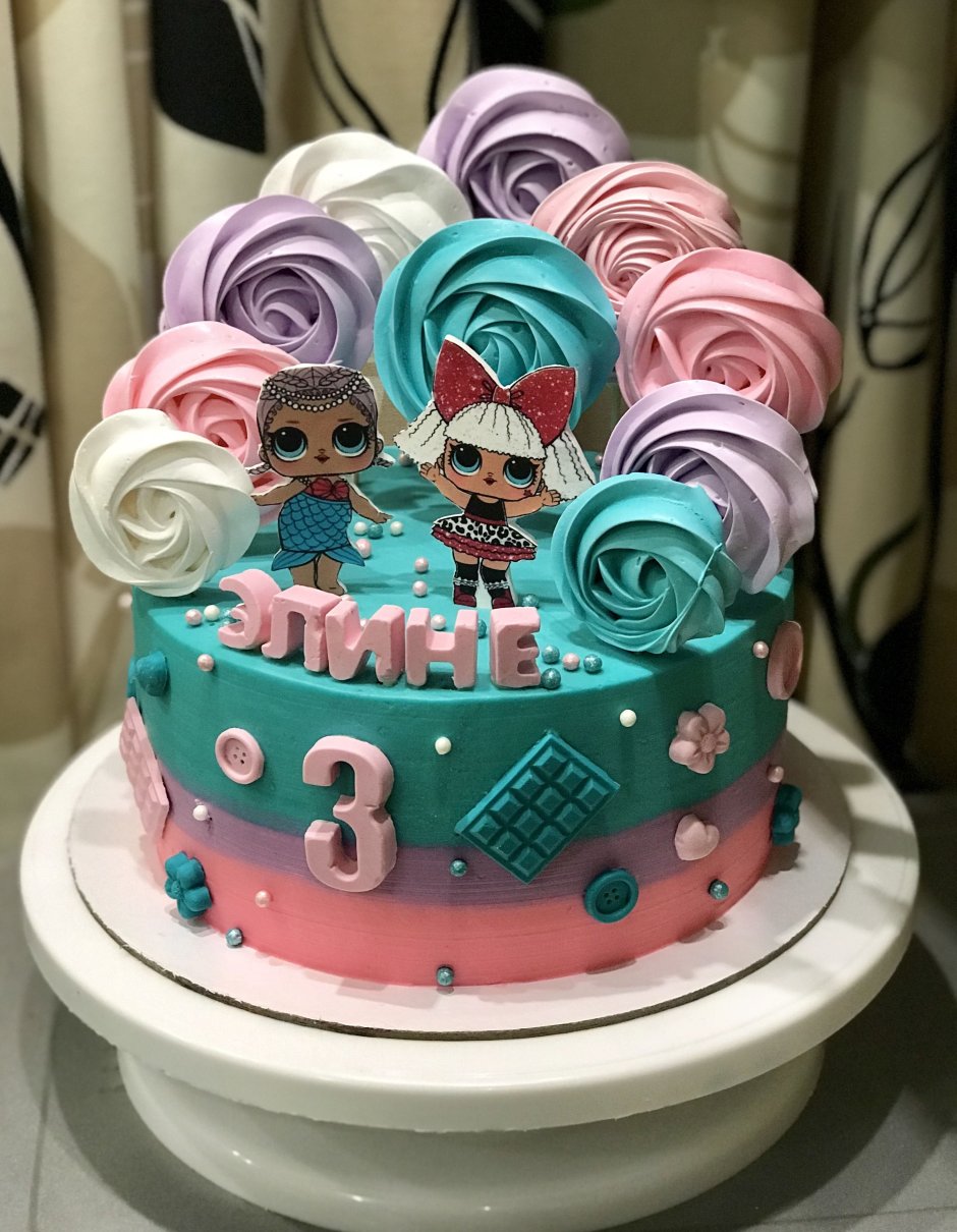 Торт кукла ЛОЛ для девочки 3 года