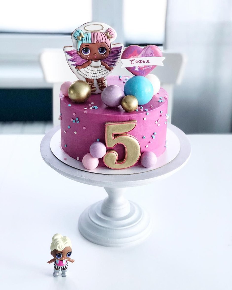 Торт с ЛОЛ для девочек 5 лет