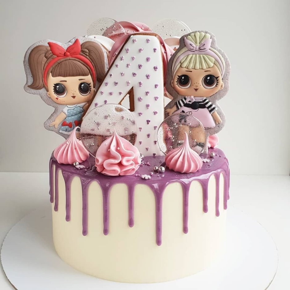 Торт для девочки 4 года на день рождения