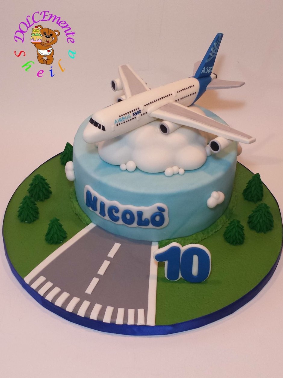 Торт с самолетом
