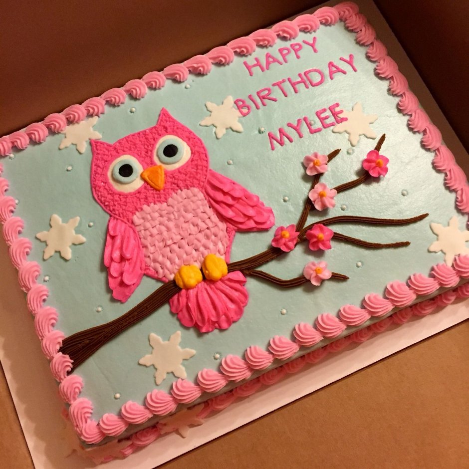 Торт с совой на день рождения