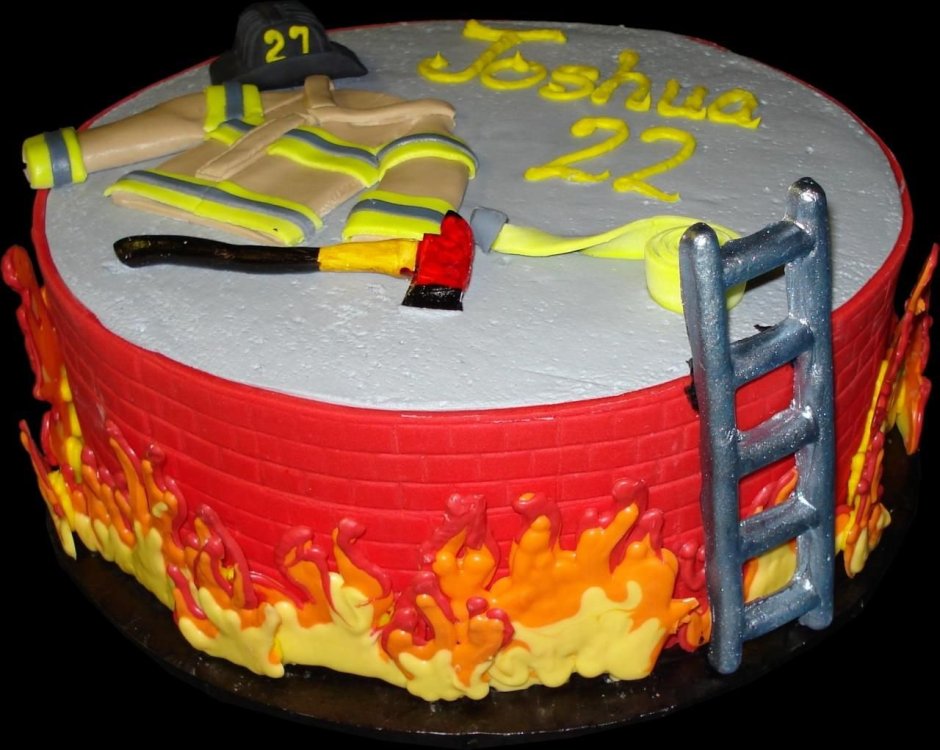 Торт на пожарную тематику