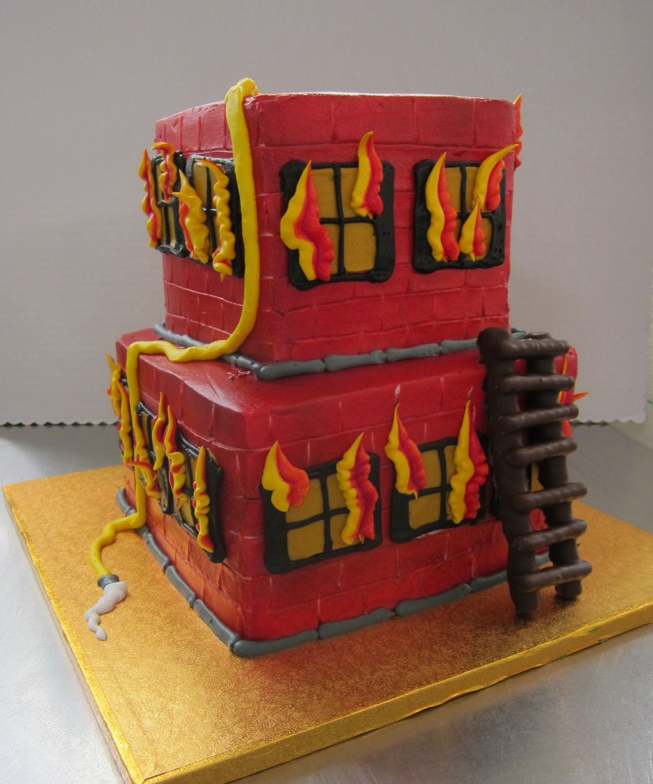 Торт в стиле пожарных