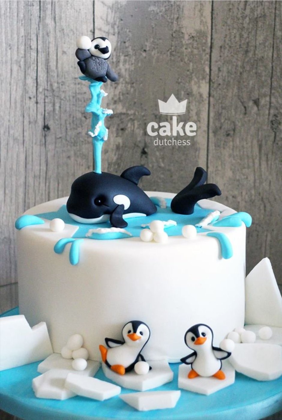 Торт с пингвинами