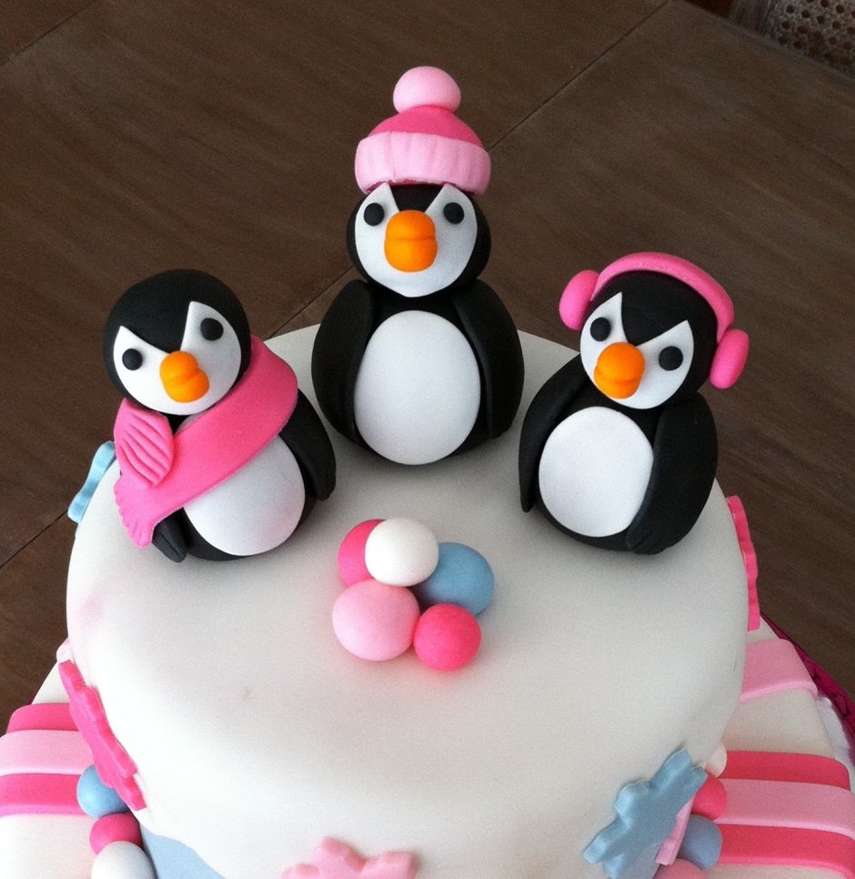 Торт с пингвинчиками