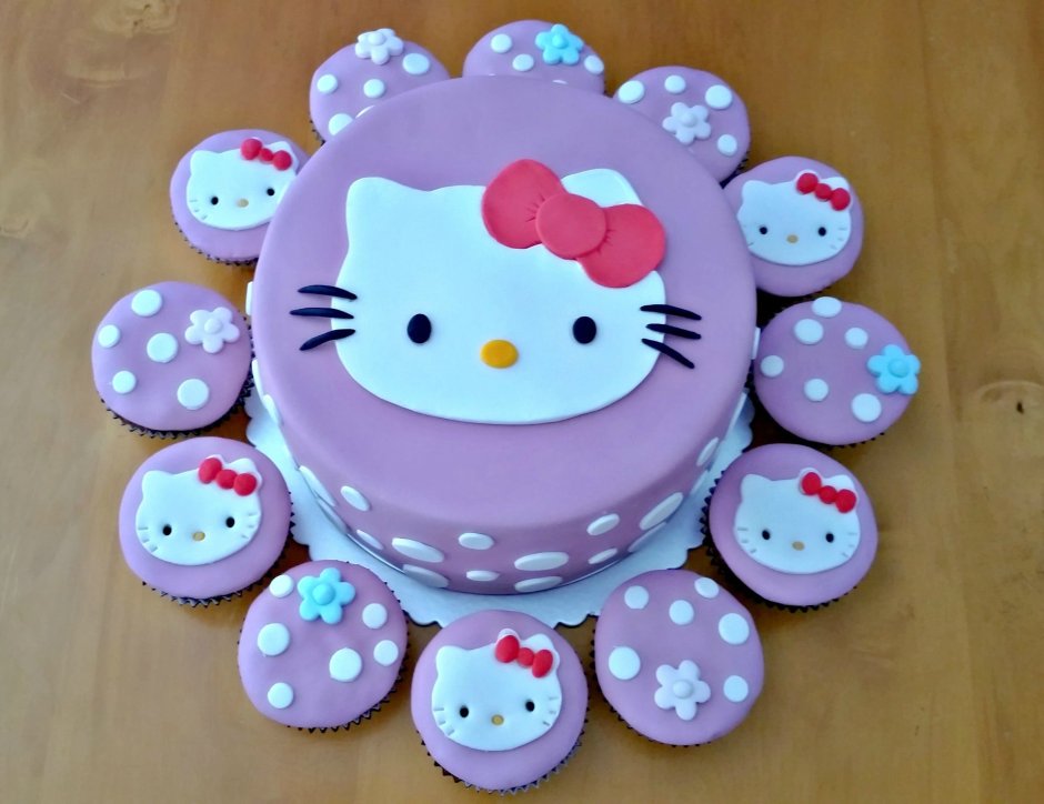 Торт в стиле кошки на день рождения девочке