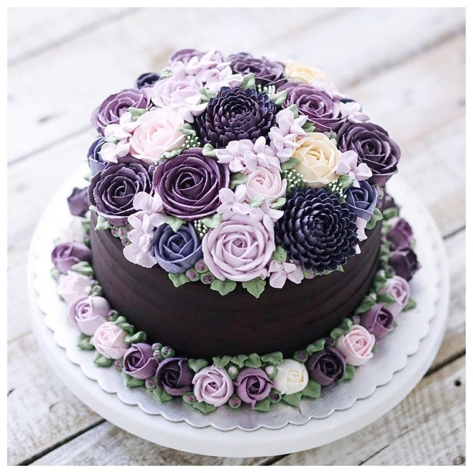 Серо фиолетовый торт