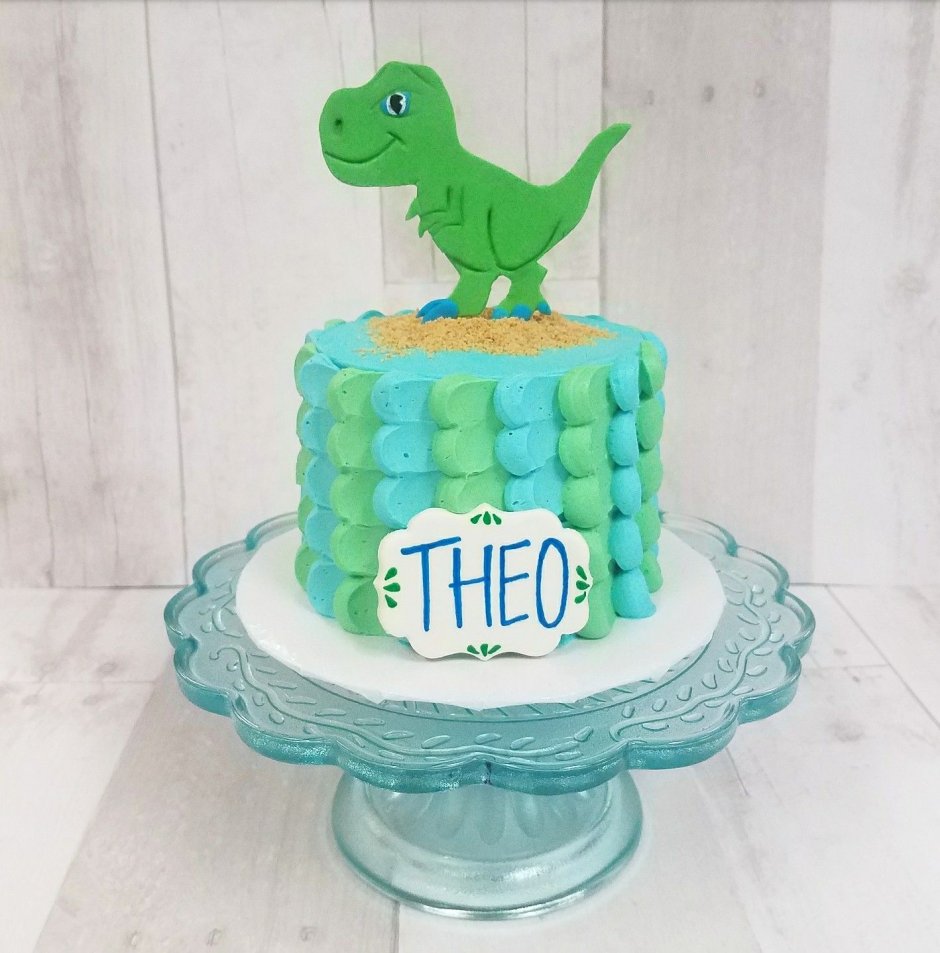 Торт с динозаврами для мальчика 1 год