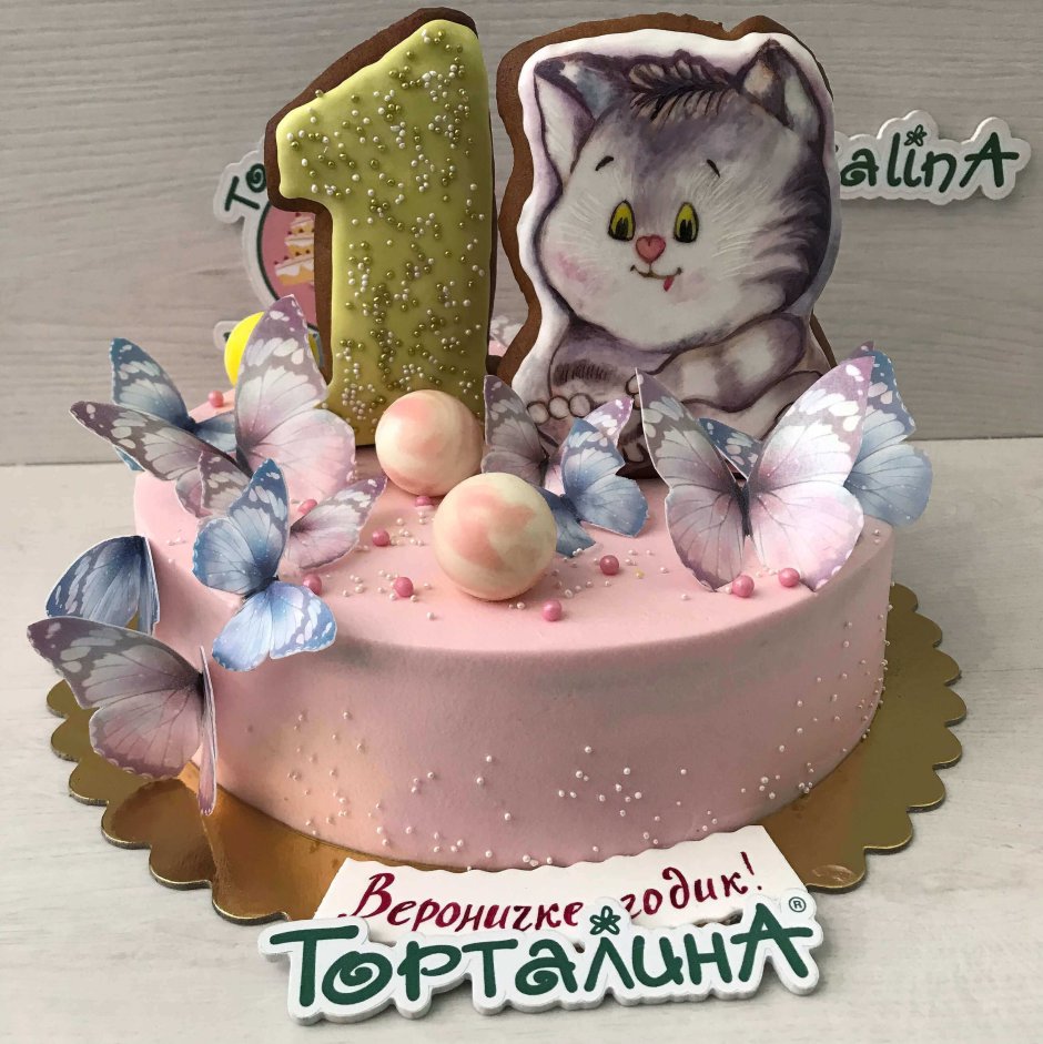 Торт с котами пряниками