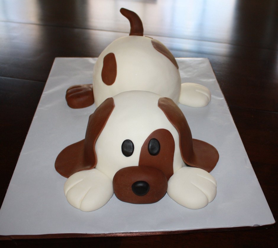 Торт в форме собаки