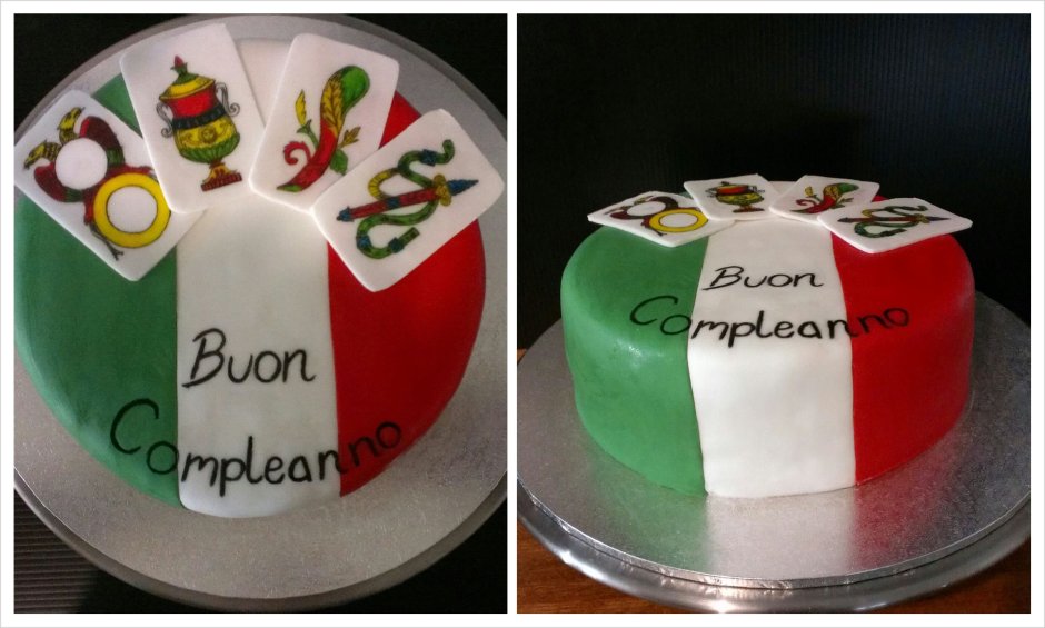 Торт с итальянским флагом
