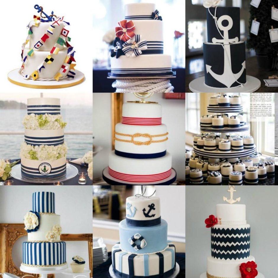 Свадебный тортик в морском стиле