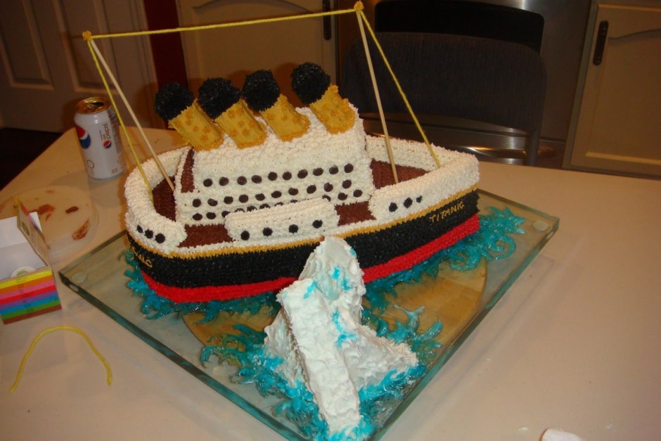 Торт Титаник на день рождения для мальчика 10 лет
