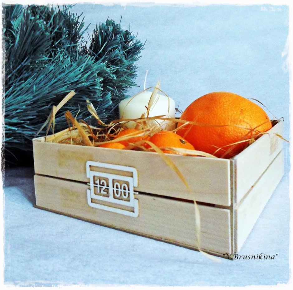 Подарочный ящик с мандаринами