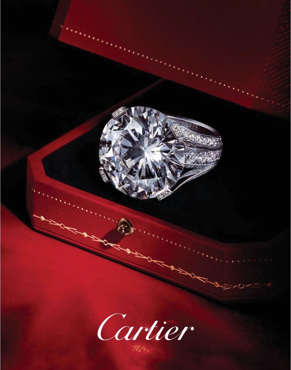 Кольцо с бриллиантом от Картье