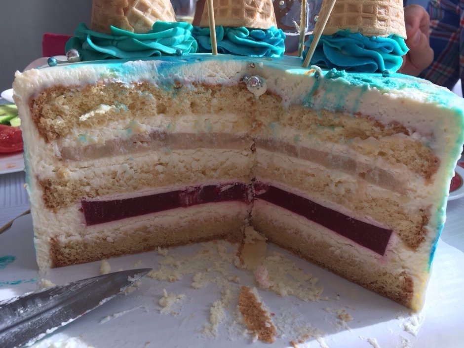 Бисквитный торт с муссовой прослойкой