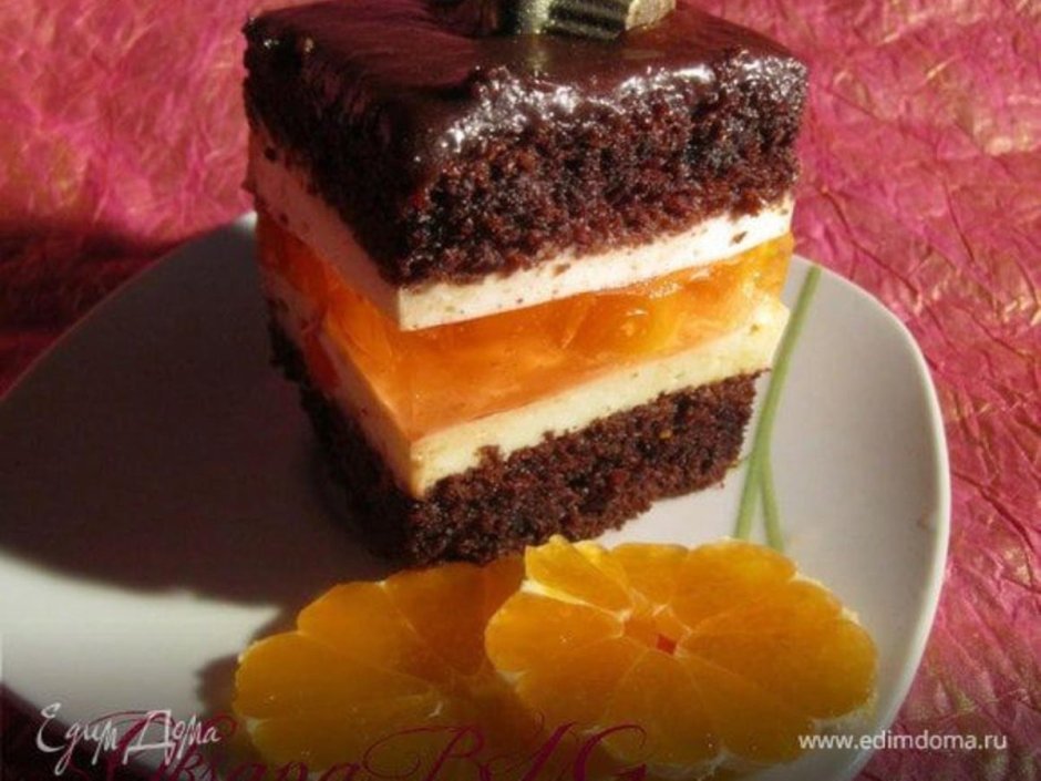 Торт с желейной слойкой