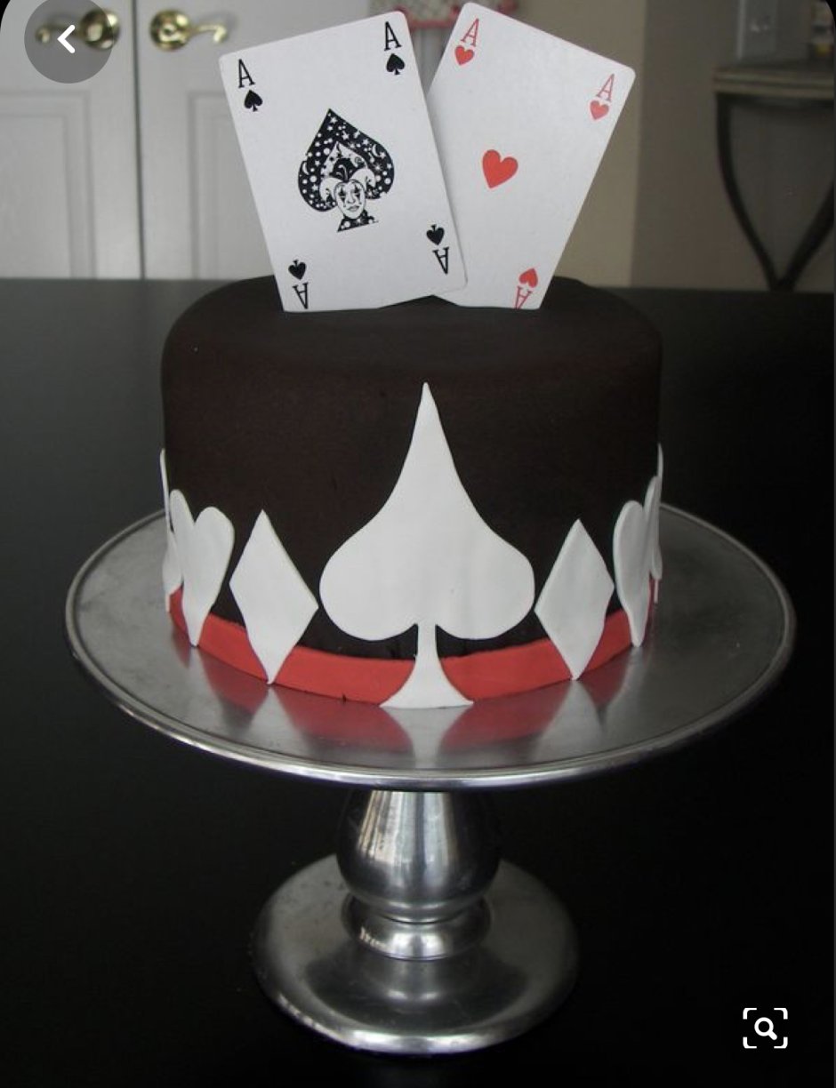 Торт в стиле покера