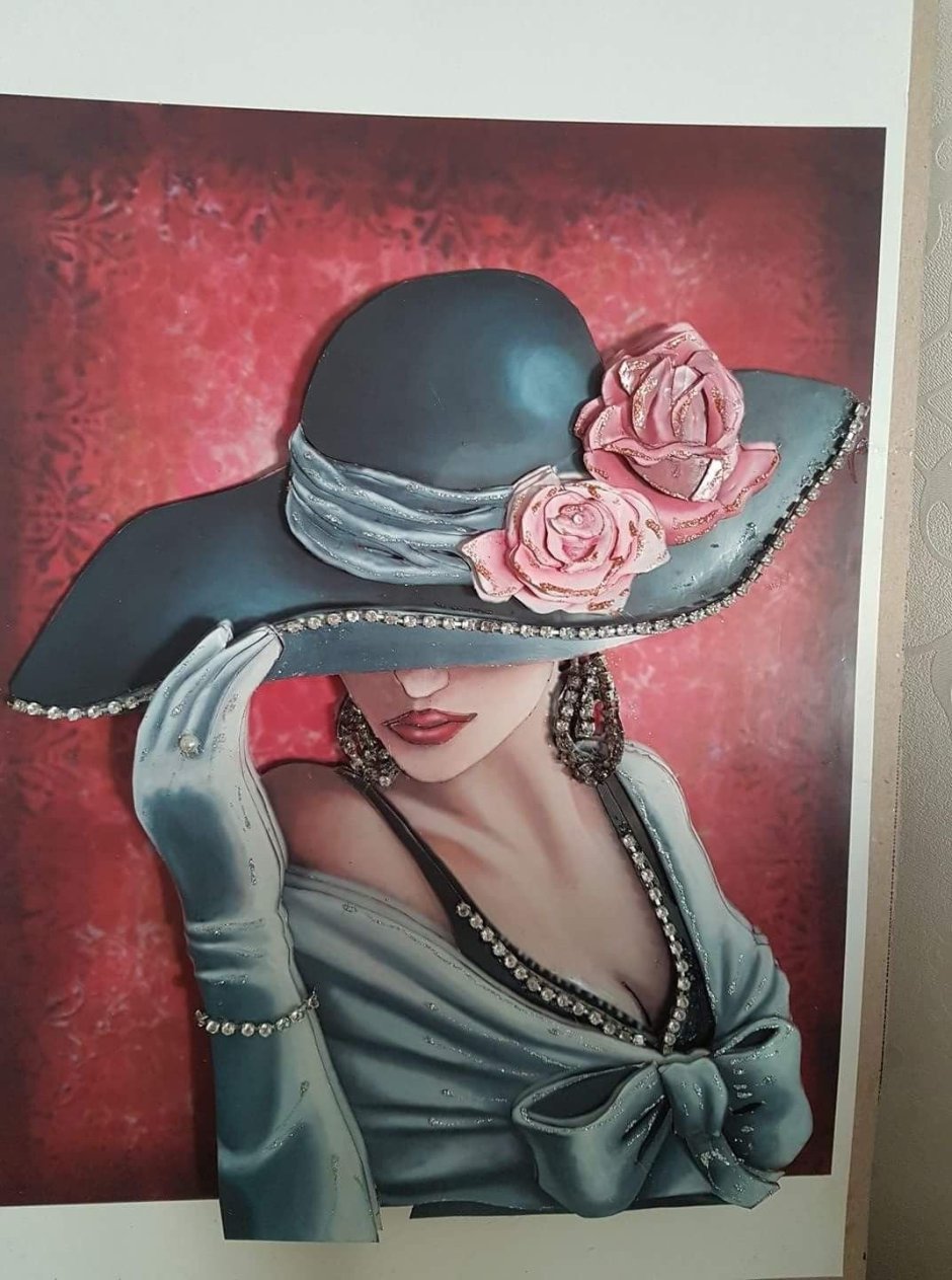 Дама в шляпе картина