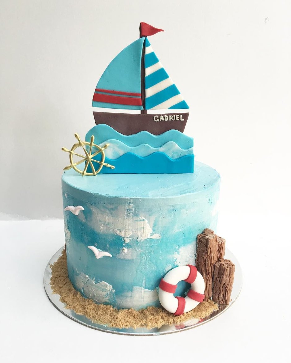 Торт в морском стиле детский