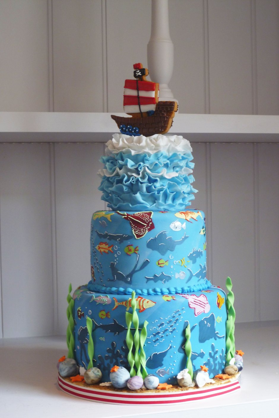 Торт с морской тематикой детский