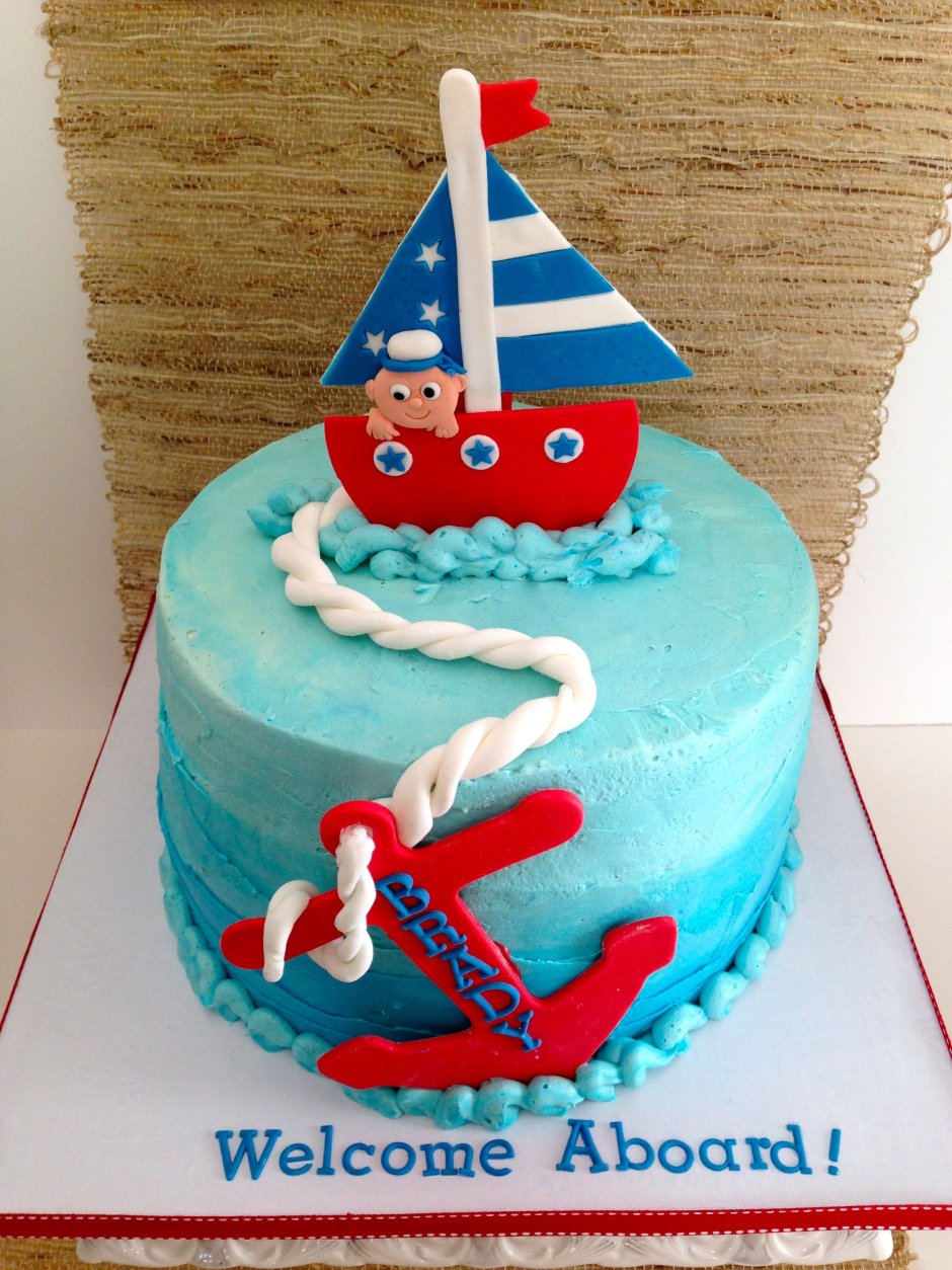 Торт морская тематика для мальчика