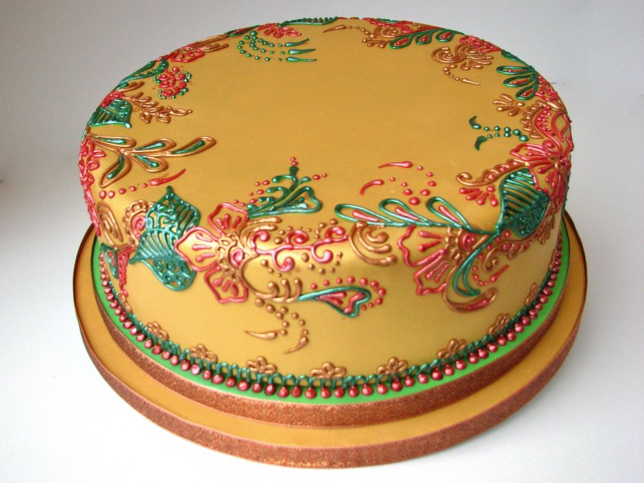 Торт украшение на роспись