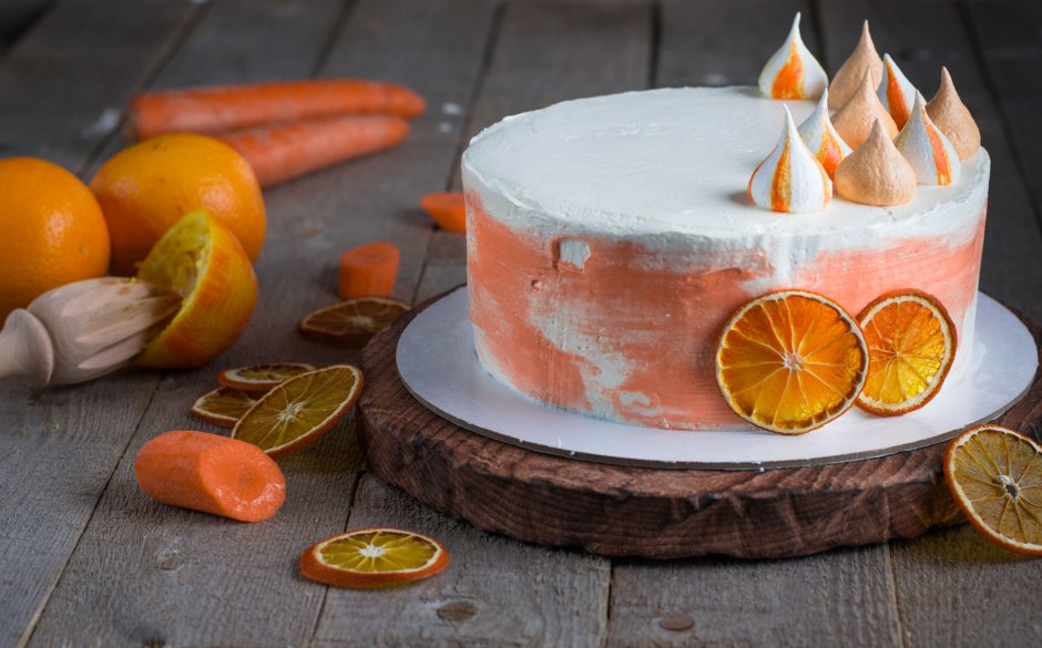 Морковно апельсиновый торт