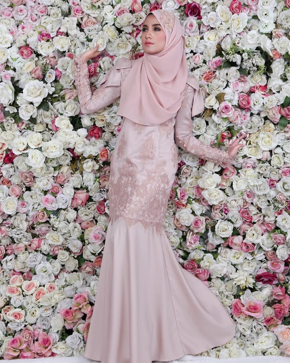 Цветочные платья в хиджабе