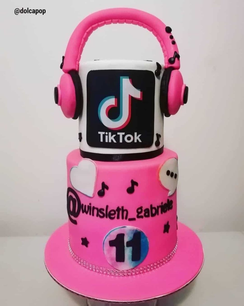 Торт TIKTOK на день рождения на 10 лет