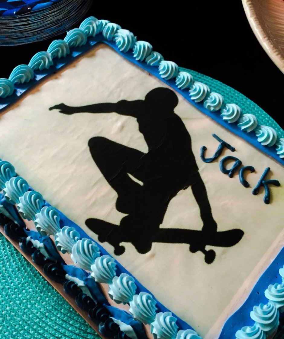 Торт для скейтбордиста без мастики