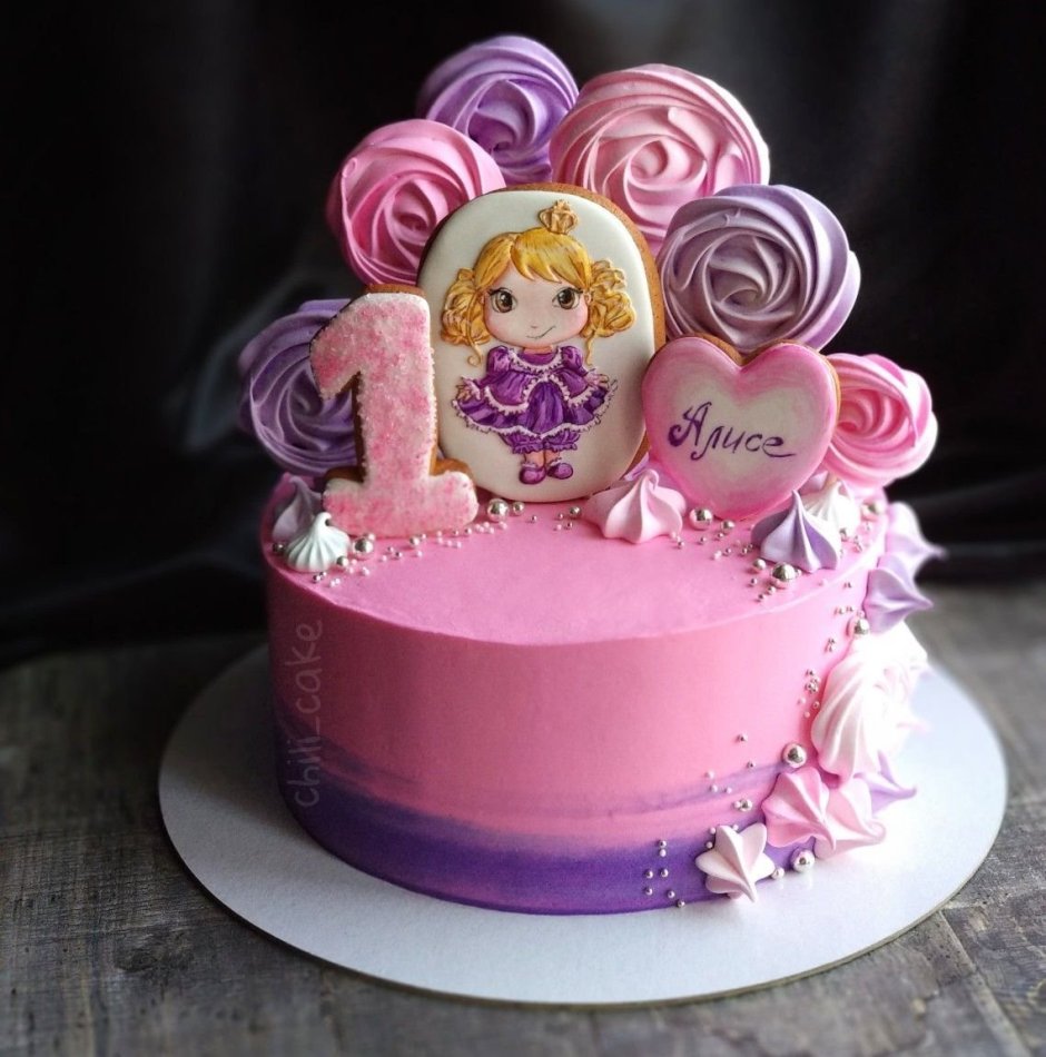 Тортики с принцессами для девочек