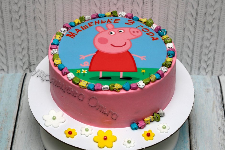 Торт Свинка Пеппа для девочки 3 года