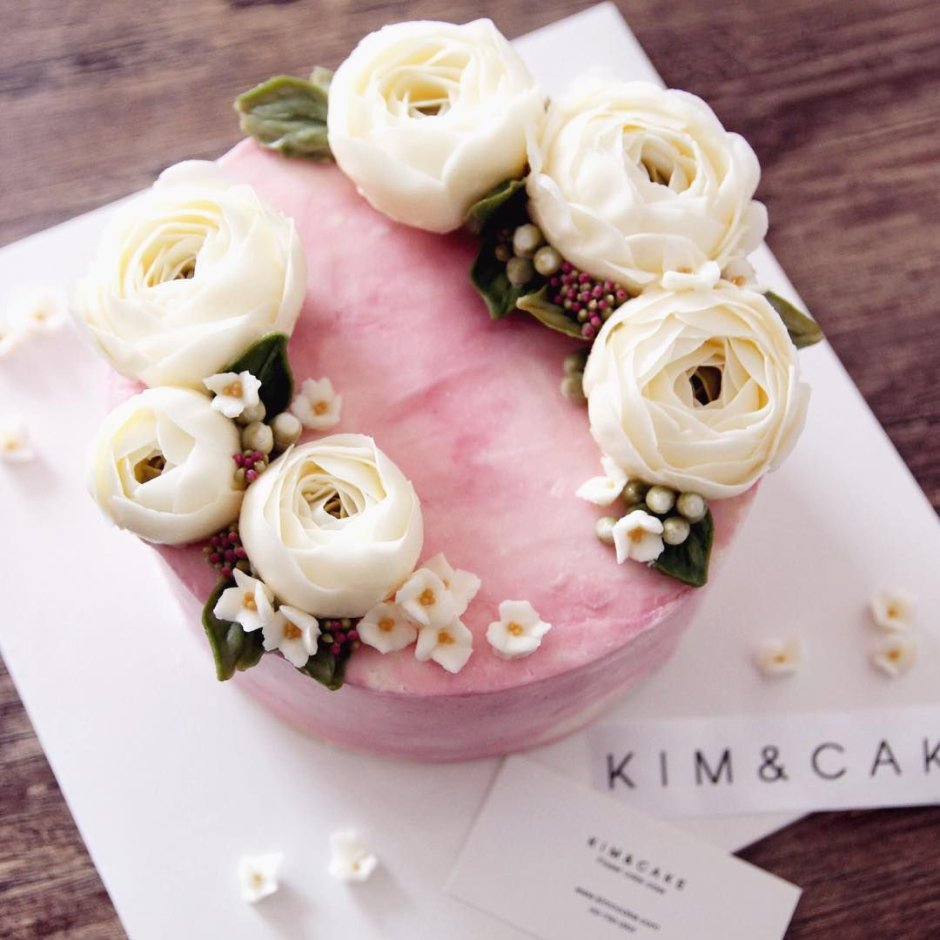 Корейские торты с цветами