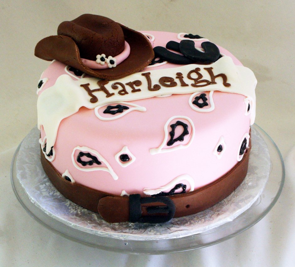 Торт для ковбойской вечеринки для девочки