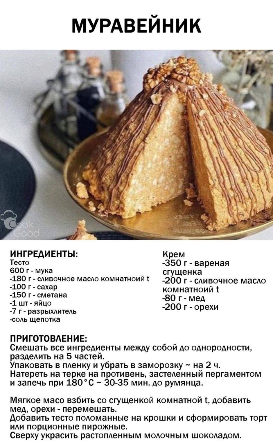 Торт Муравейник Ингредиенты
