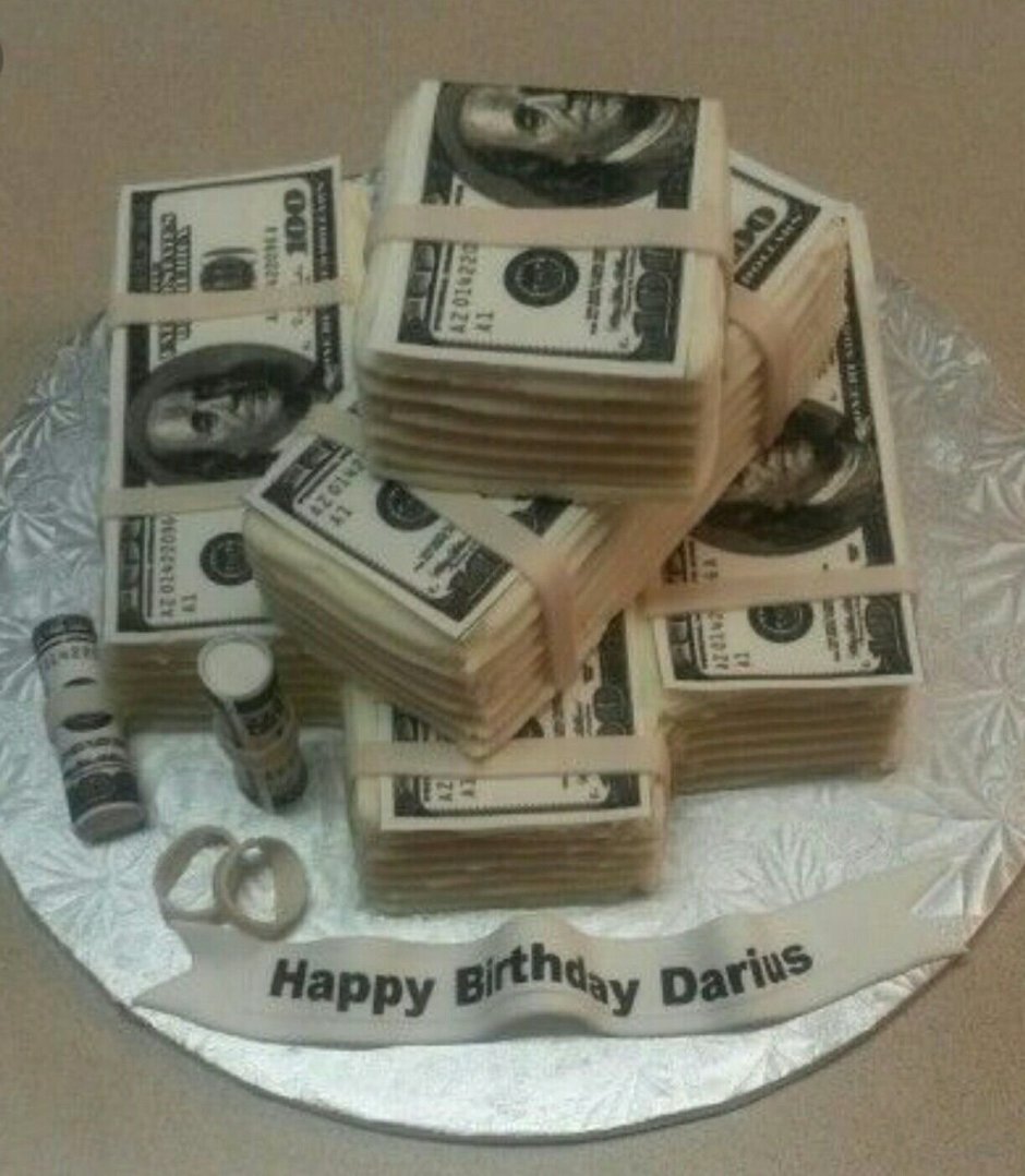 Денежный торт для мужчины на день рождения