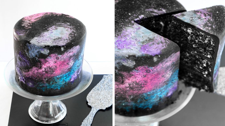Торт космического цвета