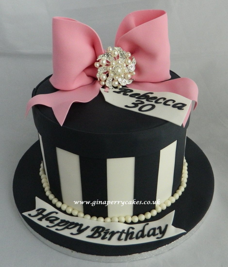 Стильный торт для девушки на день рождения 30 лет