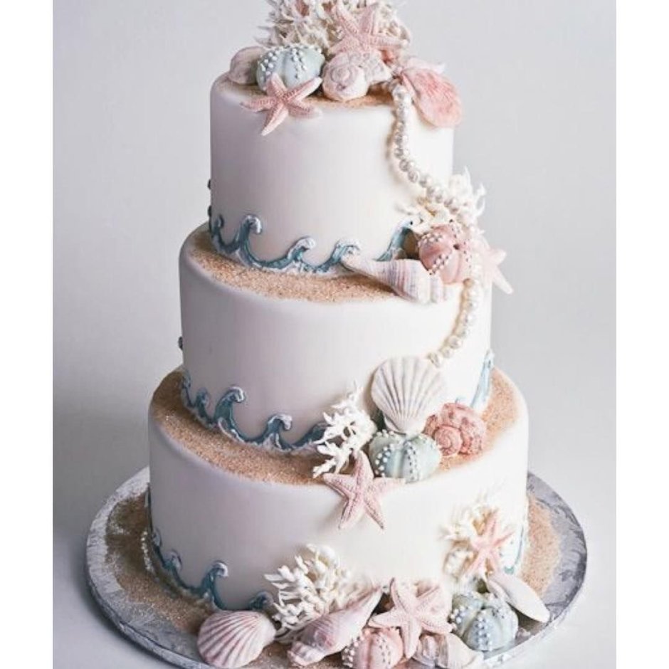 Свадебный торт морская тематика
