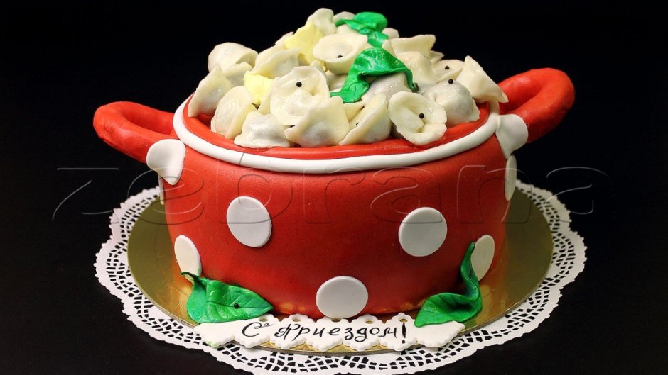 Торт для мужчины на день рождения кастрюля пельмень