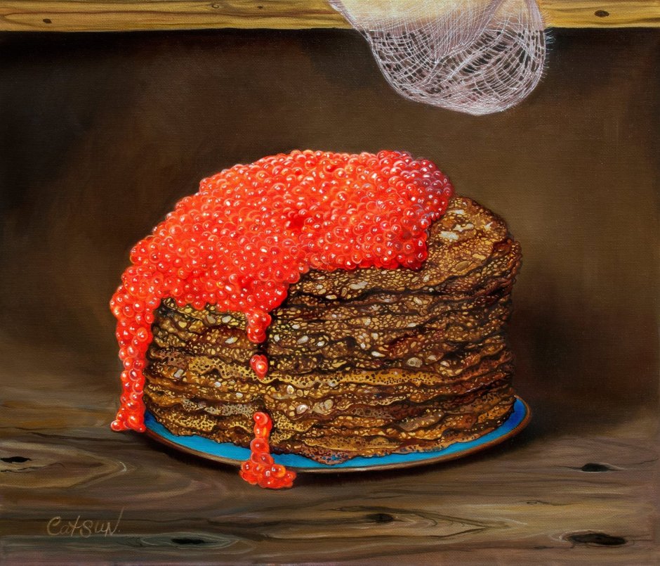 Торт в виде хлеба с икрой