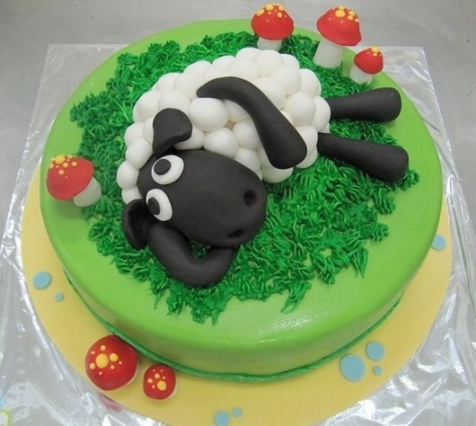 Торт в виде овечки