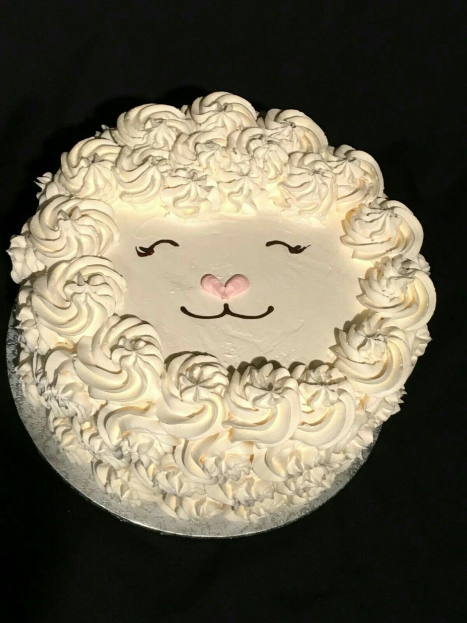 Торт с овечками кремовый