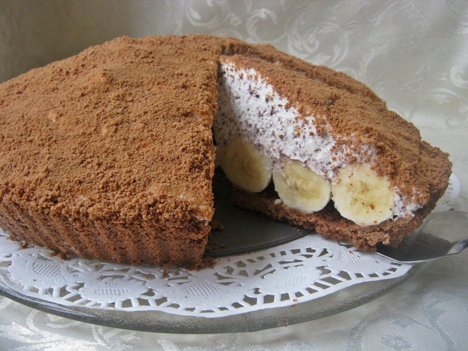 Шоколадный пирог с бананом