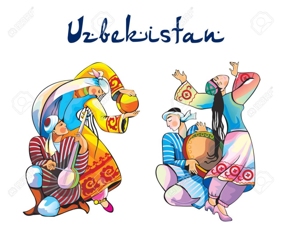 Рисунки в узбекском танцевальном