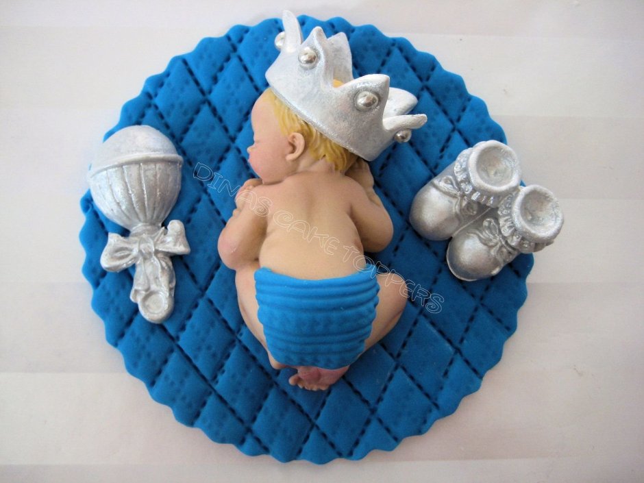 Торт с новорожденным мальчиком