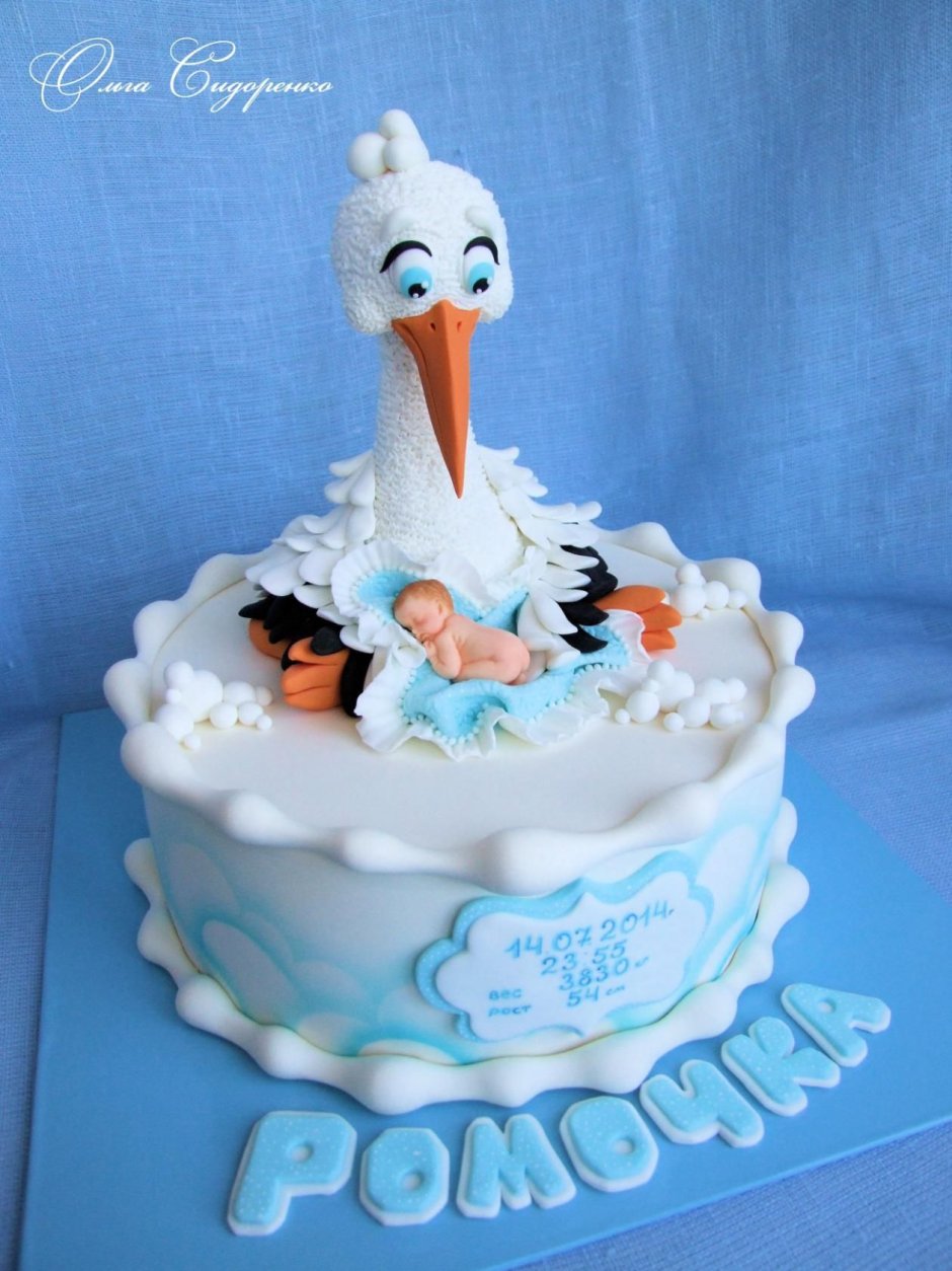 Тортик на рождение ребенка мальчика